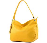 modamoda de - T154 - Borsa a tracolla in pelle, Giallo sole 2021, m