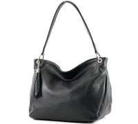 modamoda de - T154 - ital tracolla in pelle, Nero 2021, Medium