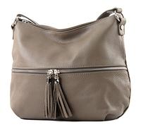 modamoda de - T159 - Borsa a tracolla in pelle, Dunkeltaupe2021, Medium