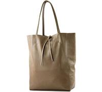modamoda de T163 - Borsa a tracolla da donna in pelle con tasca interna, realizzata a mano in Italia, Marrone pallido 2021, Large