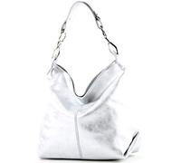 modamoda de T168 - Borsa a tracolla in pelle, Argento metallizzato, Medium