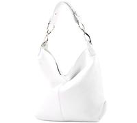 modamoda de T168 - Borsa a tracolla in pelle, bianco, Medium