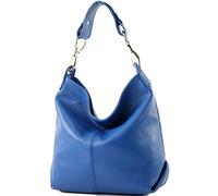 modamoda de T168 - Borsa a tracolla in pelle, Blu, Medium