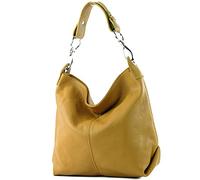 modamoda de T168 - Borsa a tracolla in pelle, giallo senape, Medium