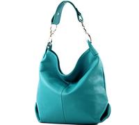modamoda de T168 - Borsa a tracolla in pelle, turchese_1., Medium