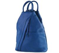 modamoda de - T180 - ital Borsa da donna zaino in nappa, Colore:blu