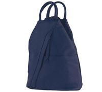 modamoda de - T180 - ital Borsa da donna zaino in nappa, Colore:zaffiro