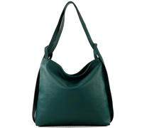 modamoda de - T192 - ital. Zaino da donna 2in1 in pelle, Colore:benzina