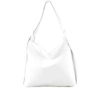 modamoda de - T192 - ital. Zaino da donna 2in1 in pelle, Colore:Bianco