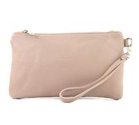 modamoda de - T193 - Pochette/pochette in pelle italiana piccola, Colore:Beige Rosato