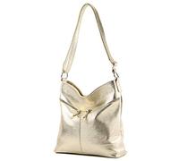 modamoda de - T196 - tracolla/tracolla in pelle ital, Colore:Lightgold Metallic