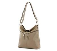 modamoda de - T196 - tracolla/tracolla in pelle ital, Colore:Taupe scuro
