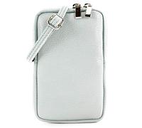 modamoda de - T197 - ital. Leder Umhänge- / Handytasche Klein, Colore:blu ghiaccio