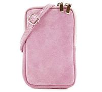 modamoda de - T197 - ital. Leder Umhänge- / Handytasche Klein, Colore:pastello Lilla