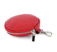 modamoda de - T197 - ital. Leder Umhänge- / Handytasche Klein, Colore:signalrot