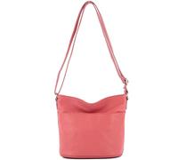 modamoda de T198 Borsa a tracolla da donna in pelle made in Italy, Salmone, s