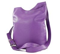 modamoda de - T221 - ital. Borsa a tracolla media in pelle, Lilla, m