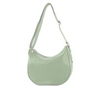 modamoda de - T222 - Borsa a tracolla in pelle, Grigio-verde, M