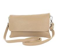 modamoda de - T226 - Borsa a tracolla in pelle piccola piccola, talpa, S