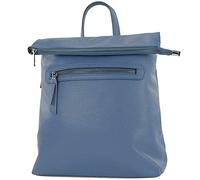 modamoda de - T235 - Zaino da donna in vera pelle, Blu scuro, M