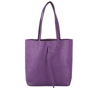 modamoda de - T253 - Ital. Borsa con manico con tasca interna in pelle, Lilla, m