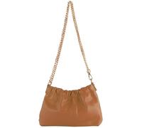 modamoda de - T259 - Mini borsa a tracolla X-Small in ital. pelle, Cuoio cammello, xs