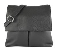 modamoda de - T63LEDER - Borsa a tracolla da donna in pelle, Nero , s