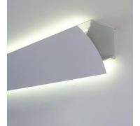 Modanatura a canale LED, battiscopa a profilo montato su superficie per soggiorno e teatro, sistema di rondella da parete (3 m)