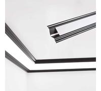 Modanatura a forma di corona da soffitto nera per illuminazione interna, canale diffusore striscia LED da 1 m, modanatura decorativa con copertura - Accento moderno per la casa