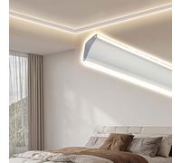 Modanatura a LED in alluminio per battiscopa a corona, 20 m, per bar, ristoranti, mobili da cucina e scale, soluzione di illuminazione moderna
