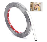 Modanatura Adesiva, 12 mm x 5 m Trim per Specchi Da Parete, Strisce Adesive Decorative, Nastro Adesivo Effetto Specchio, Modanatura Flessibile Autoadesiva per Pareti, Piastrelle, Cornici per Specchi