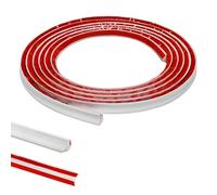 Modanatura Autoadesiva Flessibile, Bordo del Quadrante PVC Striscia di Bordatura per Pareti Angolari, Strisce di Calaftaggio per Parete, Striscia Triangolare Autoadesiva(12mmx6mm, 5m,Bianco)