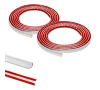 Modanatura Autoadesiva Flessibile, Bordo del Quadrante PVC Striscia di Bordatura per Pareti Angolari, Strisce di Calaftaggio per Parete, Striscia Triangolare Autoadesiva(12mmx6mm, Rotoli 5Mx2,Bianco)