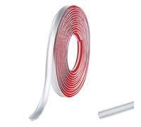 Modanatura Autoadesiva Flessibile, Bordo del Quadrante PVC Striscia di Bordatura per Pareti Angolari, Strisce di Calaftaggio per Parete, Striscia Triangolare Autoadesiva(12mmx6mm, 5m,Argento)