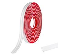 Modanatura Autoadesiva Flessibile, Bordo del Quadrante PVC Striscia di Bordatura per Pareti Angolari, Strisce di Calaftaggio per Parete, Striscia Triangolare Autoadesiva(19mmx10mm, 5m,Bianco Opaco)
