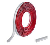 Modanatura Autoadesiva Flessibile, Bordo del Quadrante PVC Striscia di Bordatura per Pareti Angolari, Strisce di Calaftaggio per Parete, Striscia Triangolare Autoadesiva(12mmx6mm, 2.5m, Grigio)