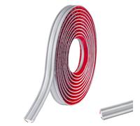 Modanatura Autoadesiva Flessibile, Bordo del Quadrante PVC Striscia di Bordatura per Pareti Angolari, Strisce di Calaftaggio per Parete, Striscia Triangolare Autoadesiva(19mmx10mm, 5m, Grigio)