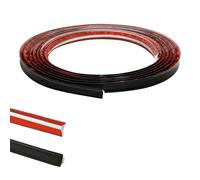 Modanatura Autoadesiva Flessibile, Bordo del Quadrante PVC Striscia di Bordatura per Pareti Angolari, Strisce di Calaftaggio per Parete, Striscia Triangolare Autoadesiva(12mmx6mm, 5m,Nero)