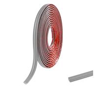 Modanatura Autoadesiva Flessibile, Bordo del Quadrante PVC Striscia di Bordatura per Pareti Angolari, Strisce di Calaftaggio per Parete, Striscia Triangolare Autoadesiva(12mmx6mm, 5m, Grigio Opaco)