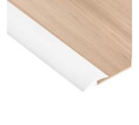 Modanatura autoadesiva per porte in PVC, 3 metri, 5 mm, listello di transizione, listello per pavimento, listello di transizione e bordi, listello di copertura per soglie laminati, bianco (adesivo su