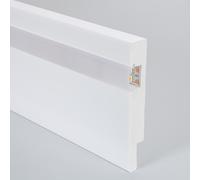 LEDKIA LIGHTING - Modanatura Zoccolo per Striscia LED | Decorativa e Resistente agli Urti | Facile Installazione e Verniciatura | 2m, PS