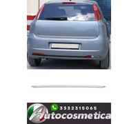 MODANATURA CORNICE STRISCIA PORTELLONE ACCIAIO CROMO per FIAT GRANDE PUNTO 2006