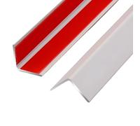 Modanatura da 90 cm, 3 pezzi, rivestimento adesivo da parete in alluminio, resistente agli urti, per proteggere pareti e pellicce, perfetto per spazi interni (Sle 8, 20 x 20 mm)