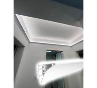 Modanatura di Finitura per soffitto, diffusore per modanature Interne a Corona per soffitti, canaletta in Alluminio per Illuminazione indiretta a LED, diffusore a Striscia lineare da 72,2 pi