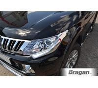 Modanatura Fari Cromata per Mitsubishi L200 Triton 2019-2023 4x4 Accessori