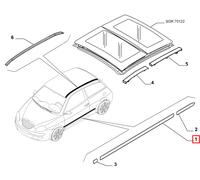 MODANATURA FASCIA LATERALE PORTA SINISTRA ORIGINALE LANCIA YPSILON 735521179