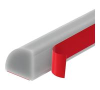 Modanatura flessibile a quarto di pollice, Striscia impermeabile in silicone per doccia, autoadesiva, Adatto per gli angoli delle docce o per i piani di lavoro di cucine e lavelli (Grigio, 155CM)