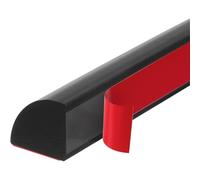 Modanatura flessibile a quarto di pollice, Striscia impermeabile in silicone per doccia, autoadesiva, Adatto per gli angoli delle docce o per i piani di lavoro di cucine e lavelli (Nero, 155CM)