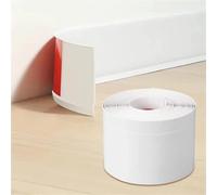 Modanatura flessibile per battiscopa da 10,2 cm, base autoadesiva in vinile da parete, stacca e attacca, modanatura in gomma bianca, 18,2 m, per una facile ristrutturazione e decorazione della casa