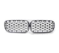 Modanatura Griglia Anteriore Auto Paraurti Anteriore Rene Griglia Griglia Per BMW F15 F16 X5 X6 2014-2018 Adatta(Argento)